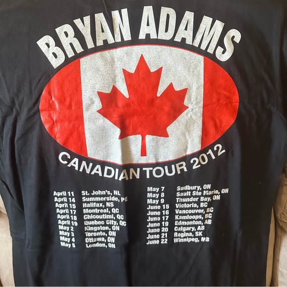 Bryan Adams Canadian Tour 2012 Shirt - Picture 5 of 6